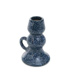 HOMLA Swiecznik Rolo Ceramiczny 8,5X7X10,5 Cm Granatowy Sale