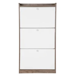 HOMLA Szafka Na Buty Eira Z Bialymi Frontami 60X24X114 Cm New