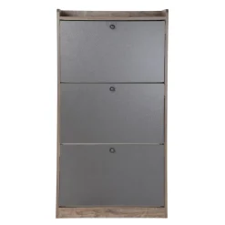 HOMLA Szafka Na Buty Eira Z Czarnymi Frontami 60X24X114 Cm Sale