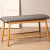 HOMLA Szafka Na Buty Truo Bambusowa Naturalna 84X30X45 Cm New