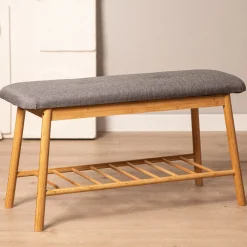 HOMLA Szafka Na Buty Truo Bambusowa Naturalna 84X30X45 Cm New