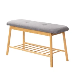 HOMLA Szafka Na Buty Truo Bambusowa Naturalna 84X30X45 Cm New