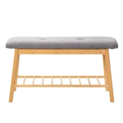HOMLA Szafka Na Buty Truo Bambusowa Naturalna 84X30X45 Cm New