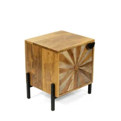 HOMLA Szafka Nocna Tropea Lite Drewno Mango Z Akacja 38X35X45 Cm Naturalny Sale