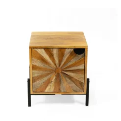 HOMLA Szafka Nocna Tropea Lite Drewno Mango Z Akacja 38X35X45 Cm Naturalny Sale