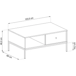HOMLA Szafka Rtv Mono! Bordowa 103,5X46,2X68 Cm Bordowy Sale