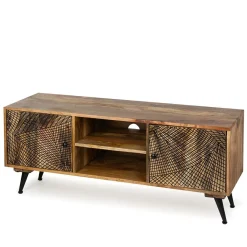 HOMLA Szafka Rtv Raffla Lite Drewno Mango 130X40X55 Naturalny Sale