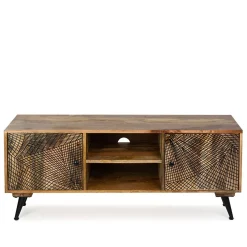 HOMLA Szafka Rtv Raffla Lite Drewno Mango 130X40X55 Naturalny Sale