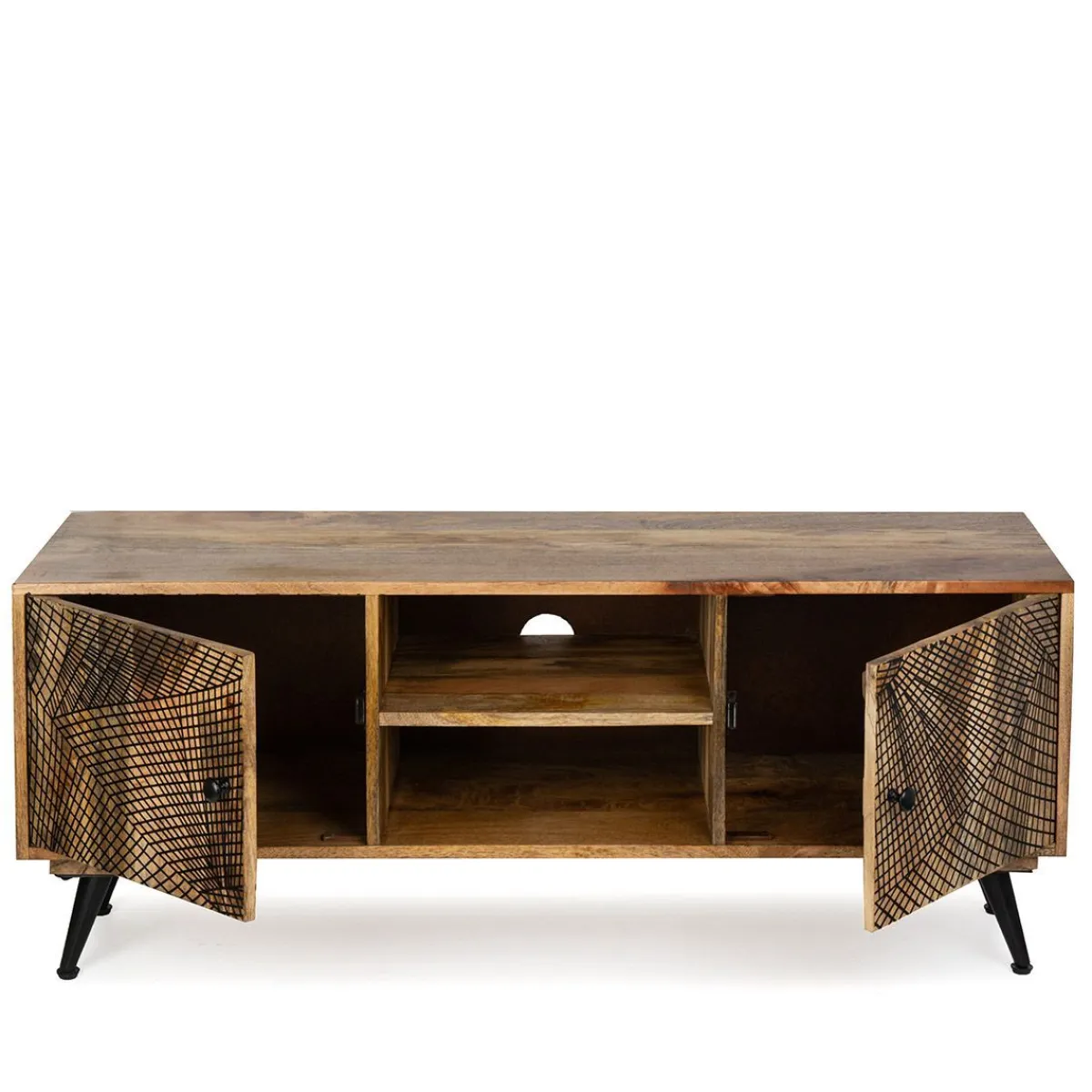 HOMLA Szafka Rtv Raffla Lite Drewno Mango 130X40X55 Naturalny Sale