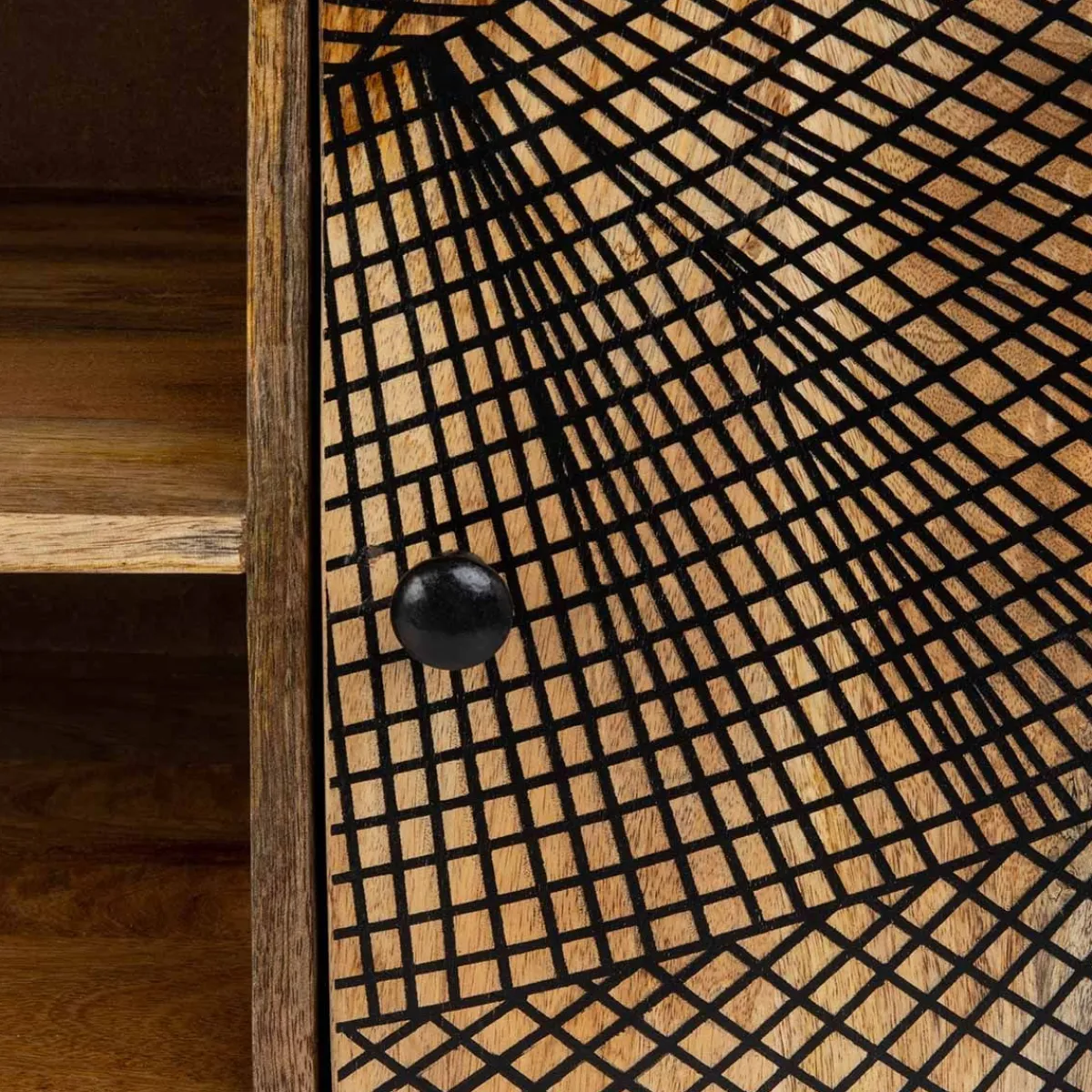 HOMLA Szafka Rtv Raffla Lite Drewno Mango 130X40X55 Naturalny Sale