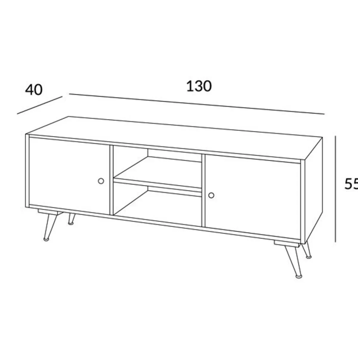 HOMLA Szafka Rtv Raffla Lite Drewno Mango 130X40X55 Naturalny Sale