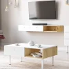 HOMLA Szafka Wiszaca Carini! Dab Artisan/Bialy 140X30X18 Cm Czarny Online