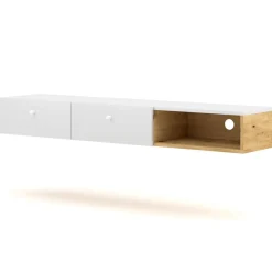 HOMLA Szafka Wiszaca Carini! Dab Artisan/Bialy 140X30X18 Cm Czarny Online