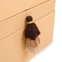 HOMLA Szkatulka Mela Z Eko Skory Brazowa 23X16,5X12,5 Cm Brazowy New