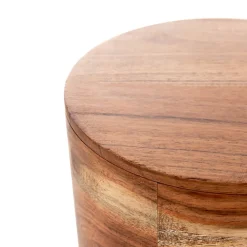 HOMLA Szkatulka Na Bizuterie Acacia Z Drewna Akacjowego 16,5X16,5X12 Cm Naturalny Clearance