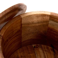 HOMLA Szkatulka Na Bizuterie Acacia Z Drewna Akacjowego 16,5X16,5X12 Cm Naturalny Clearance