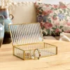 HOMLA Szkatulka Na Bizuterie Grazia Ze Szkla Prazkowanego 20X12X5 Cm Zloty Best