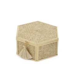 HOMLA Szkatulka Na Bizuterie Grazia Szesciokatna Z Plecionka 10,5X12X4,8 Cm New