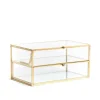 HOMLA Szkatulka Na Bizuterie Grazia Z Szufladka Zlota 21X10X10,5 Cm Przezroczysty Sale
