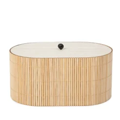 HOMLA Szkatulka Na Bizuterie Loma Bambusowa 18,3X13,5X9,5 Cm Naturalny Hot