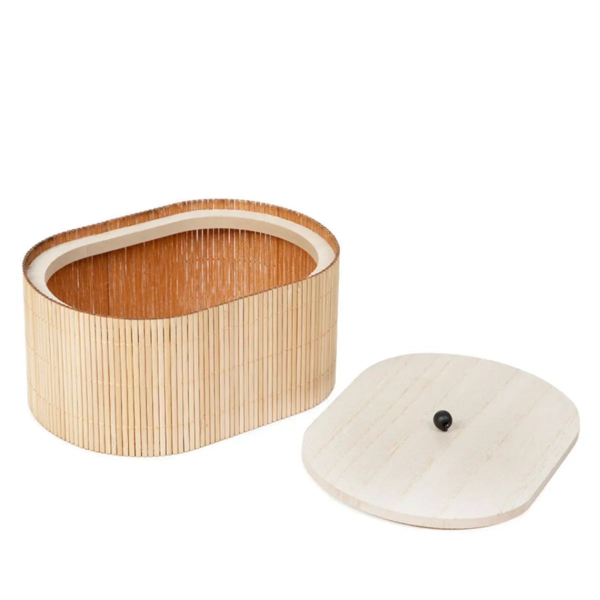 HOMLA Szkatulka Na Bizuterie Loma Bambusowa 18,3X13,5X9,5 Cm Naturalny Hot