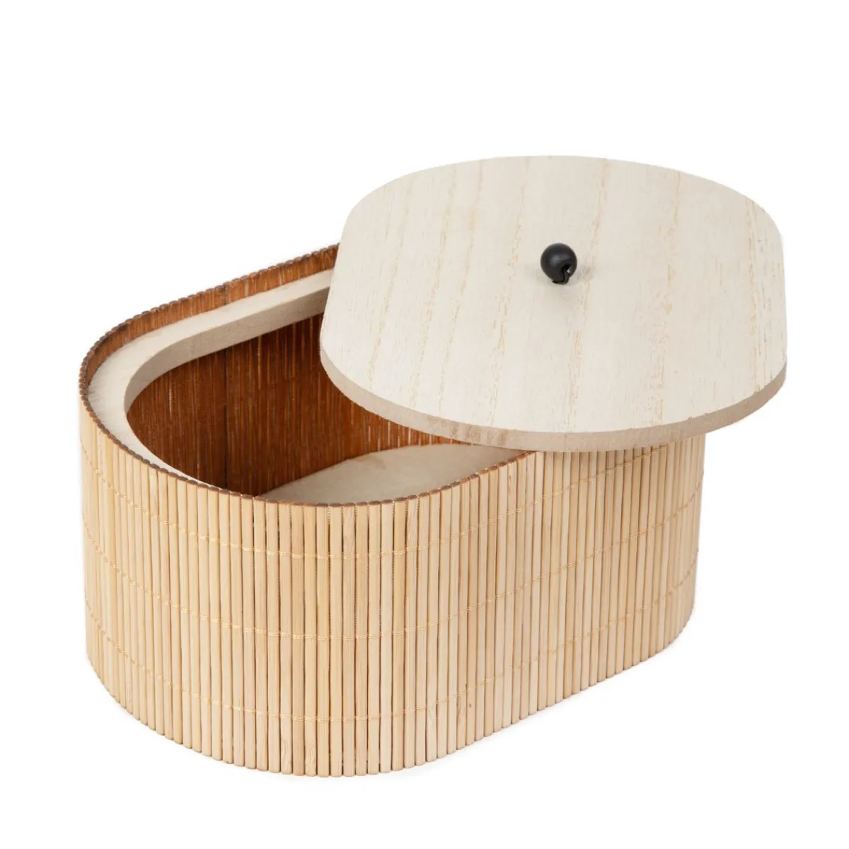 HOMLA Szkatulka Na Bizuterie Loma Bambusowa 18,3X13,5X9,5 Cm Naturalny Hot