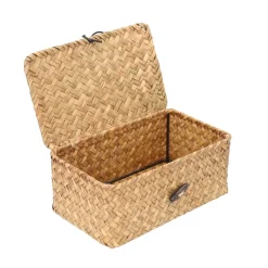HOMLA Szkatulka Na Bizuterie Talulah Pleciona Naturalna 20X12X8Cm Naturalny