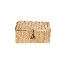 HOMLA Szkatulka Na Bizuterie Talulah Pleciona Naturalna 20X12X8Cm Naturalny