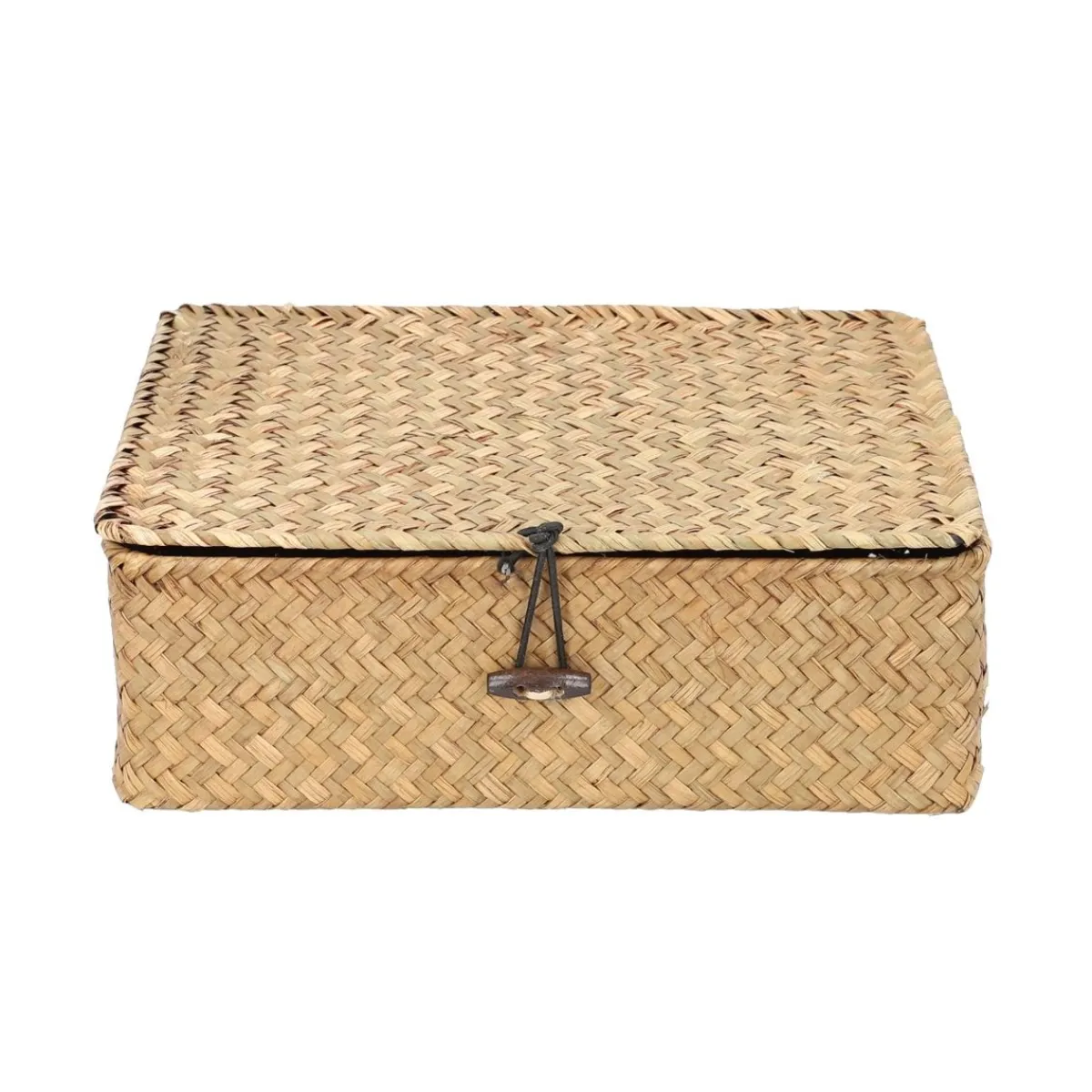 HOMLA Szkatulka Na Bizuterie Talulah Pleciona Naturalna 25X20X9 Cm Naturalny
