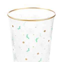 HOMLA Szklanka Daisies W Kwiatki Ze Zlotym Rantem 0,25 L