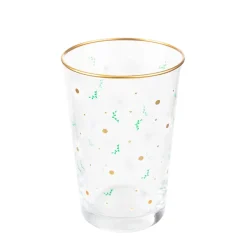 HOMLA Szklanka Daisies W Kwiatki Ze Zlotym Rantem 0,25 L