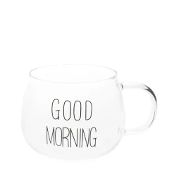 HOMLA Szklanka Good Morning Z Uchem 0,4 L Przezroczysty Best