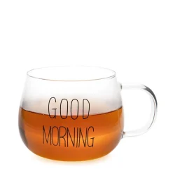 HOMLA Szklanka Good Morning Z Uchem 0,4 L Przezroczysty Best