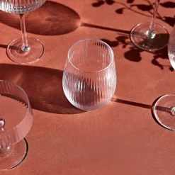 HOMLA Szklanka Lynn Ryflowana Transparentna 0,55 L Hot