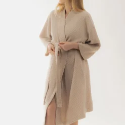 HOMLA Szlafrok Vaffel S/M Bezowy Sale