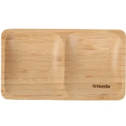 HOMLA Taca Bambou Z Dwoma Przegrodkami 17,7X10 Cm Discount