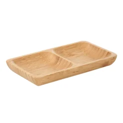 HOMLA Taca Bambou Z Dwoma Przegrodkami 17,7X10 Cm Discount