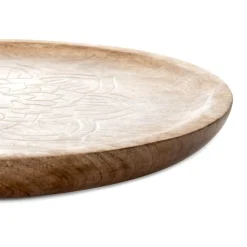 HOMLA Taca Dekoracyjna Floar Z Drewna Mango 20 Cm Naturalny Clearance