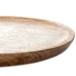 HOMLA Taca Dekoracyjna Floar Z Drewna Mango 30 Cm Naturalny New