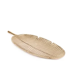 HOMLA Taca Dekoracyjna Girona Lisc Bananowca Zlota 50X20 Cm Clearance