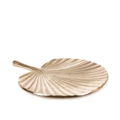 HOMLA Taca Dekoracyjna Girona Lisc Palmy Zlota 32X38X2 Cm Clearance