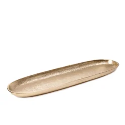 HOMLA Taca Dekoracyjna Girona Podluzna Zlota 39X12X3 Cm Sale