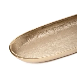 HOMLA Taca Dekoracyjna Girona Podluzna Zlota 39X12X3 Cm Sale