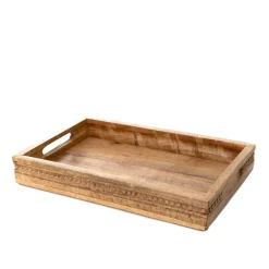 HOMLA Taca Dekoracyjna Hamsa Z Drewna Mango 41X26X6 Cm Naturalny Best