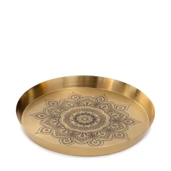 HOMLA Taca Dekoracyjna Hamsa Ze Zdobieniem Zlota 31X31X3 Zloty New