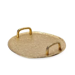HOMLA Taca Girona Metalowa Zlota 26X5 Cm Zloty Sale