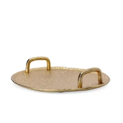 HOMLA Taca Girona Metalowa Zlota 26X5 Cm Zloty Sale