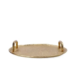 HOMLA Taca Girona Metalowa Zlota 26X5 Cm Zloty Sale