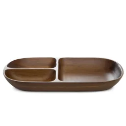 HOMLA Taca Mooka Akacjowa 3 Przegrody 31X17,5Cm Discount