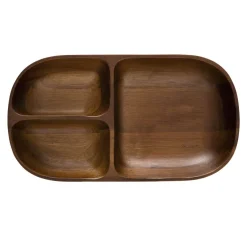 HOMLA Taca Mooka Akacjowa 3 Przegrody 31X17,5Cm Discount